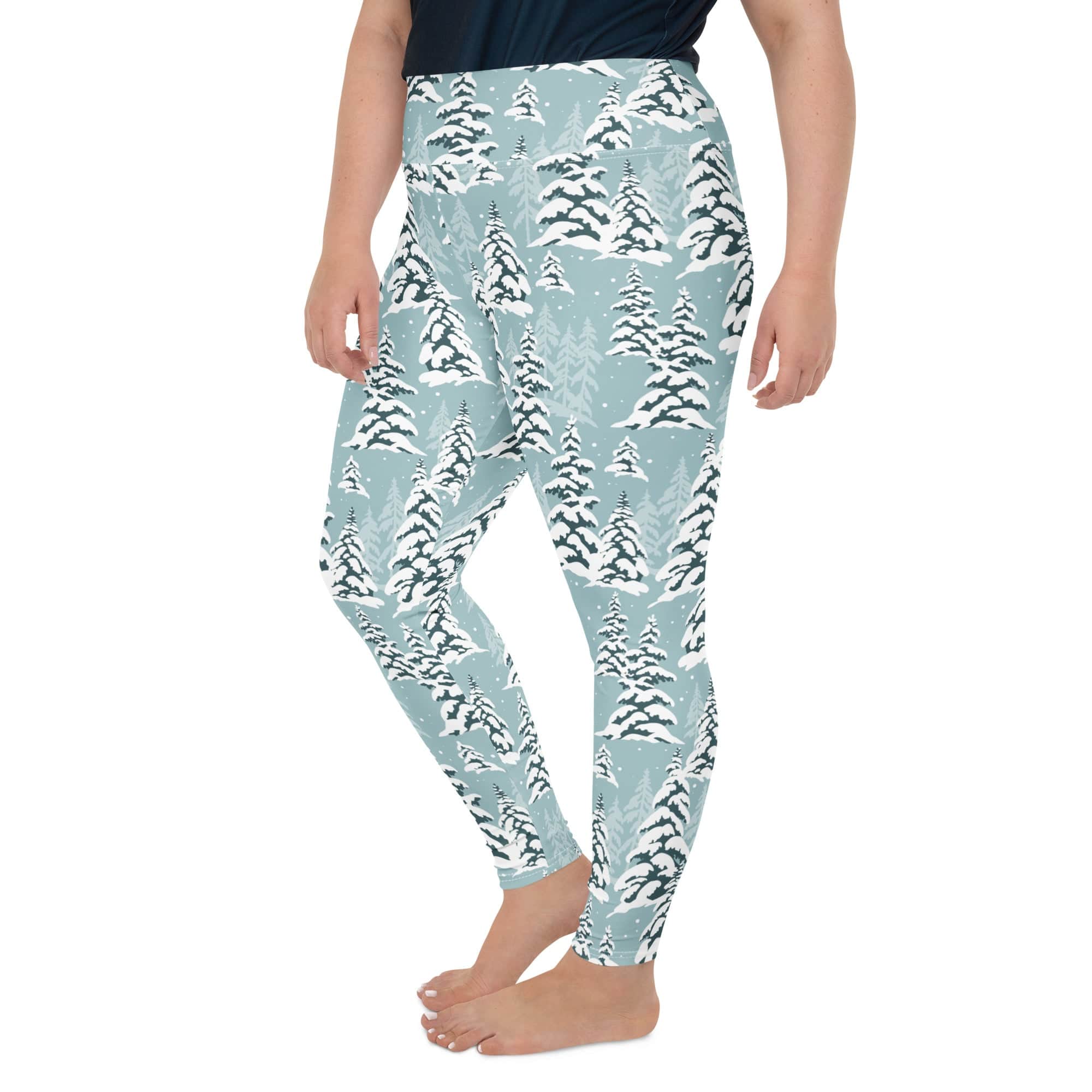 Snow-Covered Pines Plus Size Leggings
