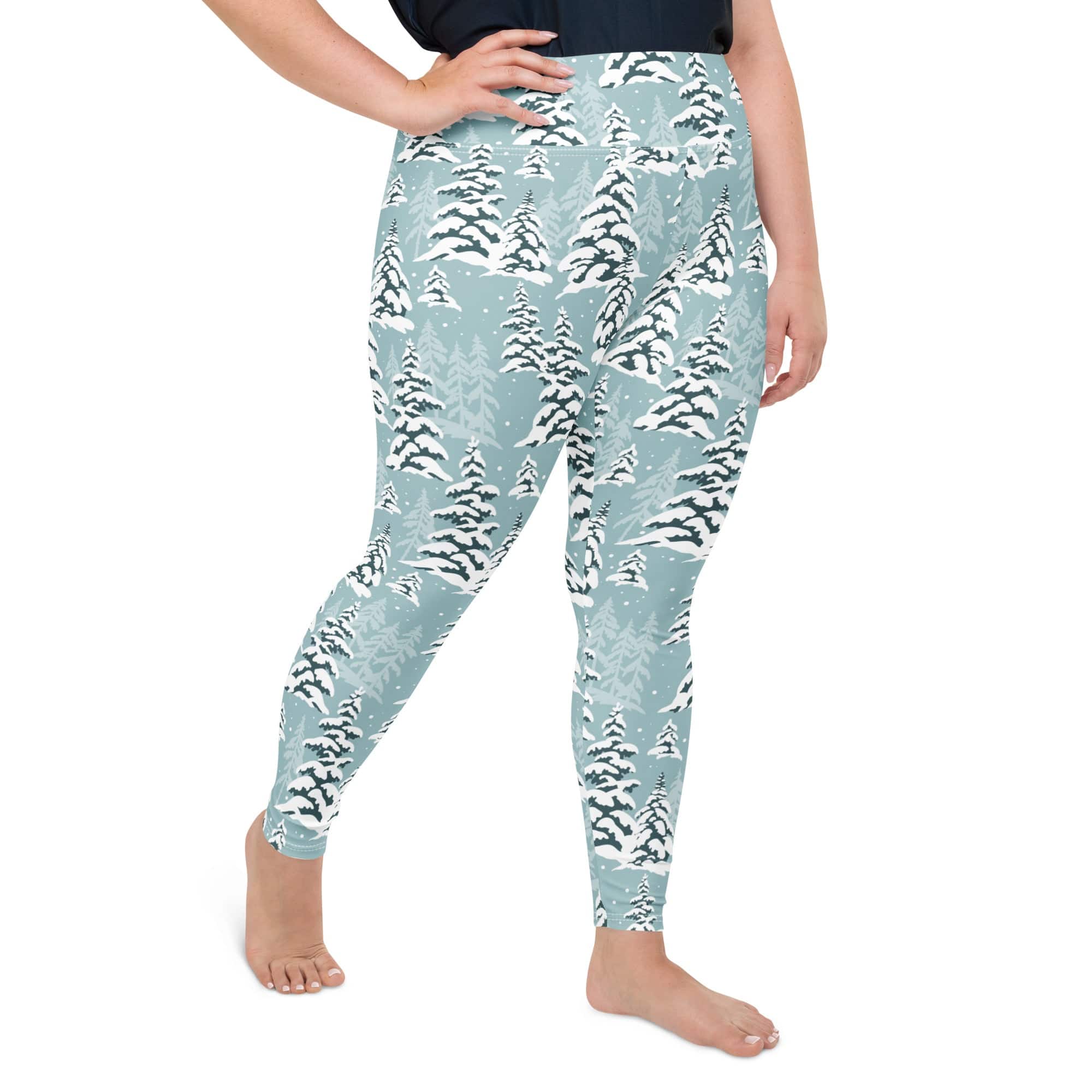 Snow-Covered Pines Plus Size Leggings