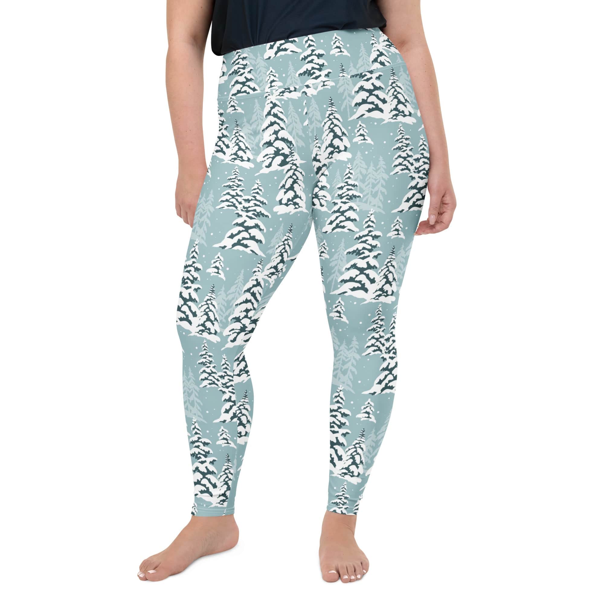 Snow-Covered Pines Plus Size Leggings