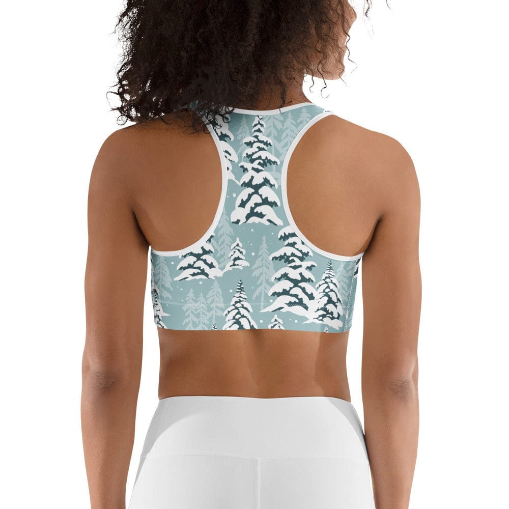 Snow-Covered Pines Sports Bra