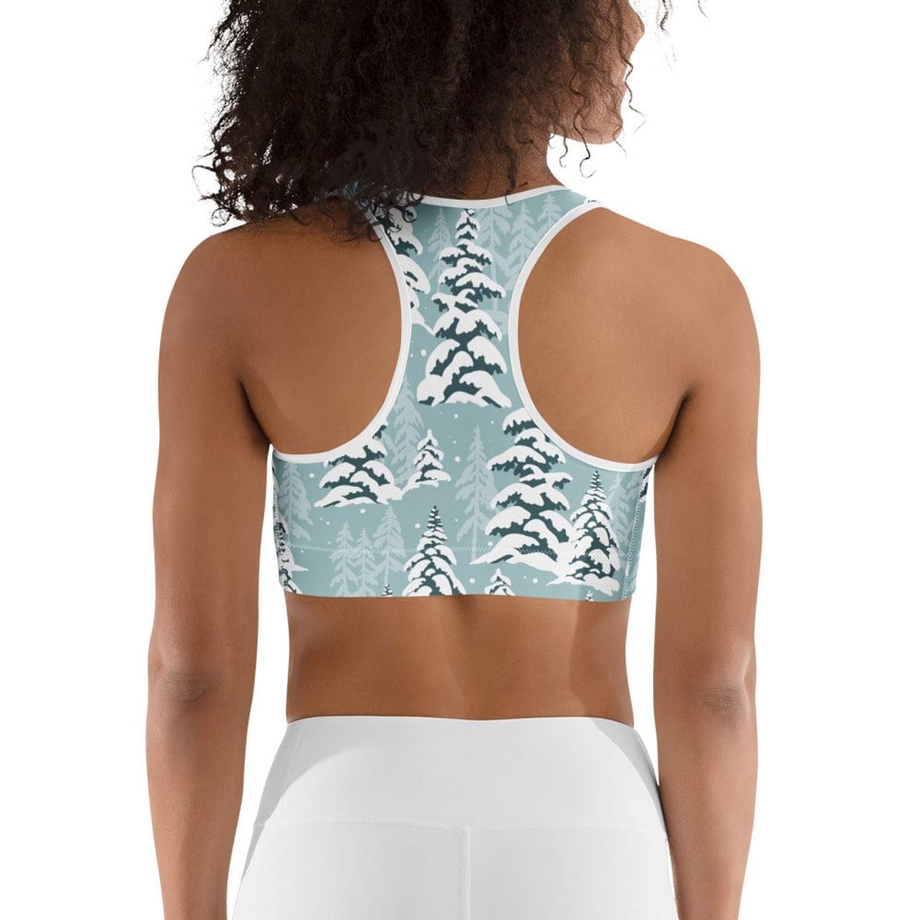 Snow-Covered Pines Sports Bra