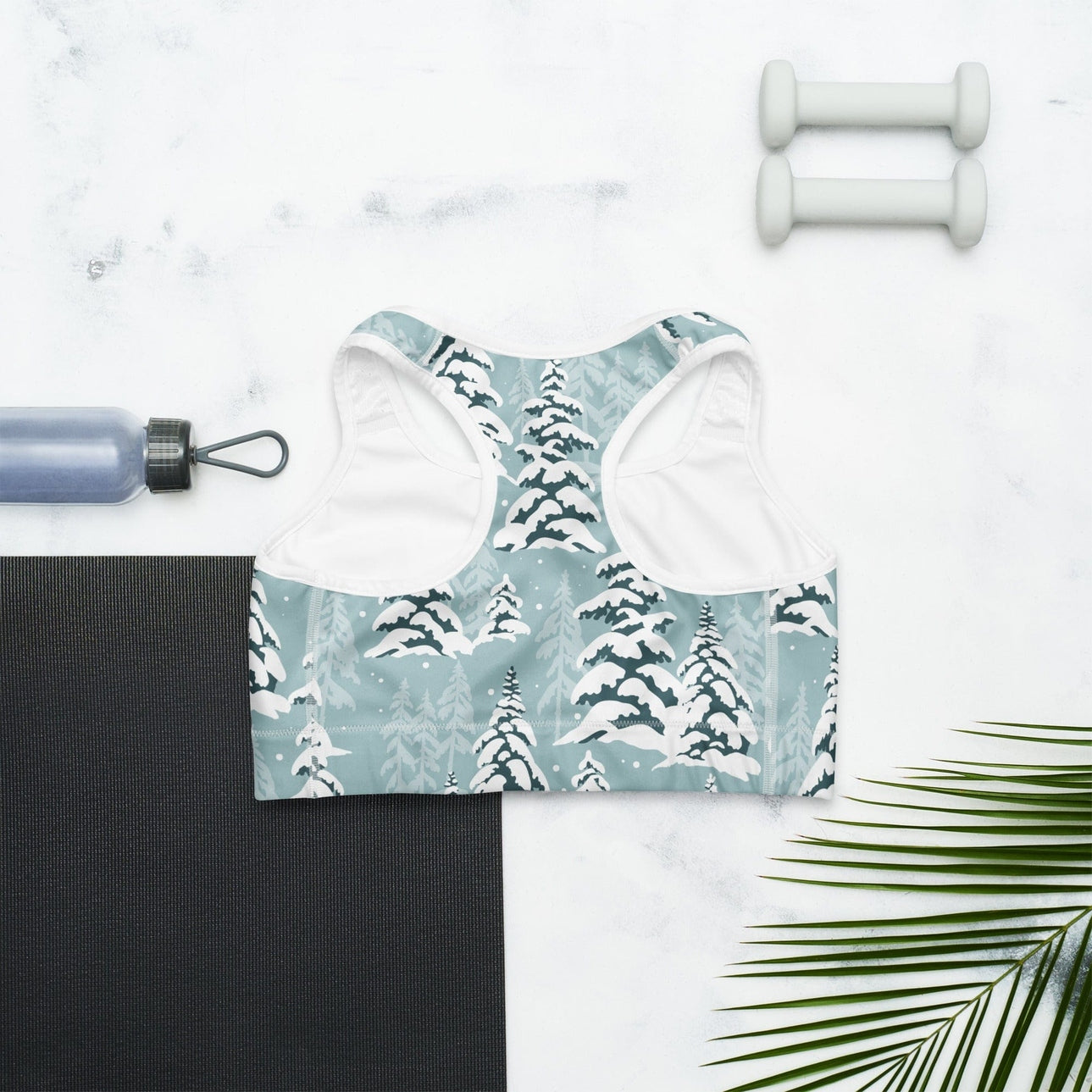 Snow-Covered Pines Sports Bra