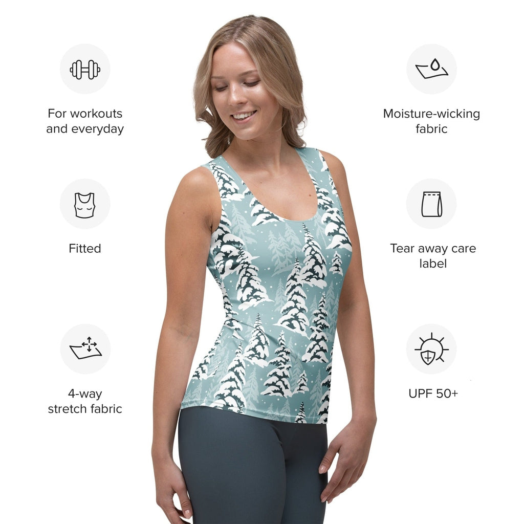 Snow-Covered Pines Tank Top