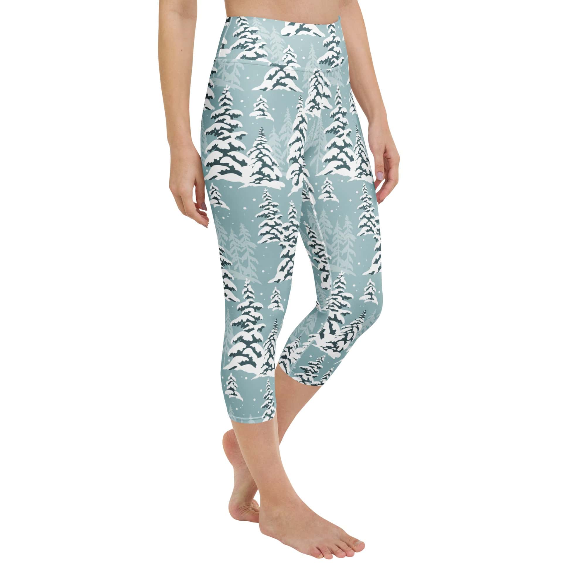Snow-Covered Pines Yoga Capris
