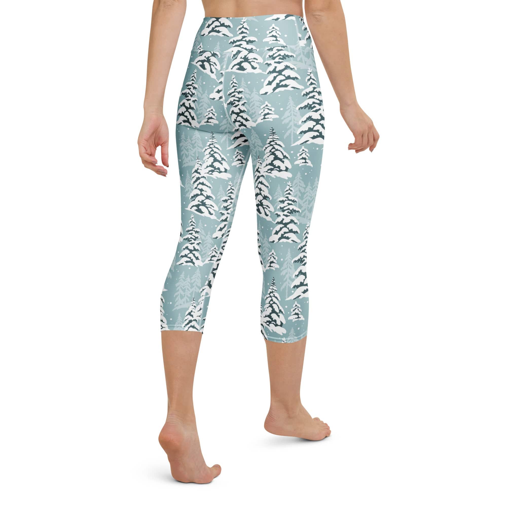 Snow-Covered Pines Yoga Capris