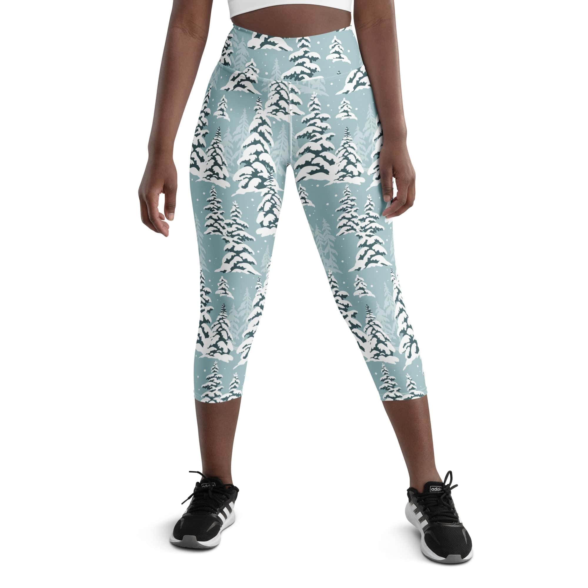 Snow-Covered Pines Yoga Capris