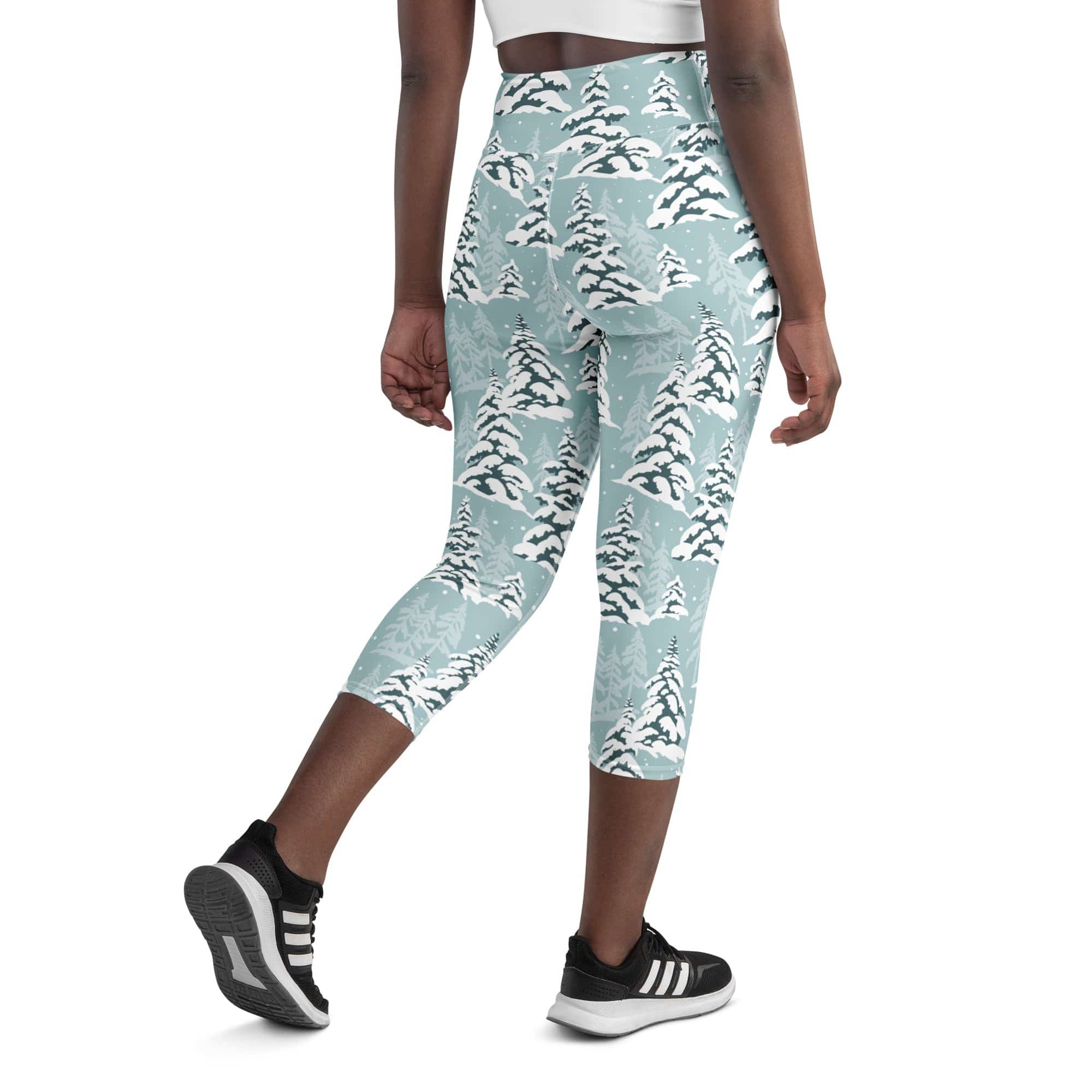 Snow-Covered Pines Yoga Capris