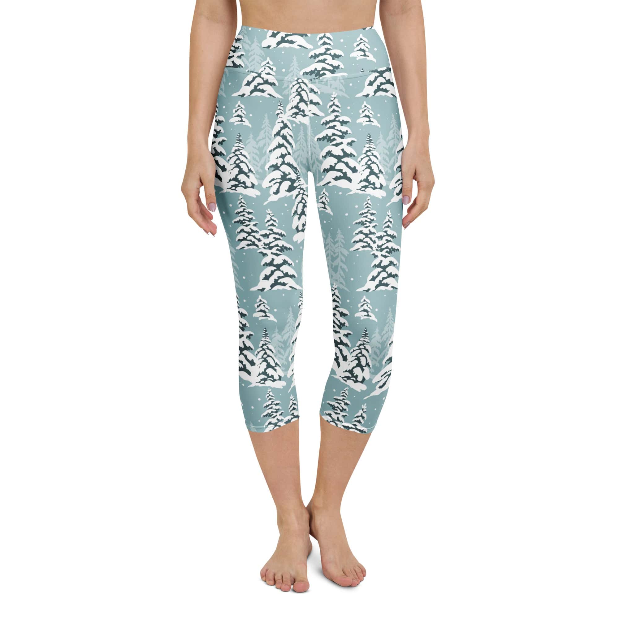 Snow-Covered Pines Yoga Capris
