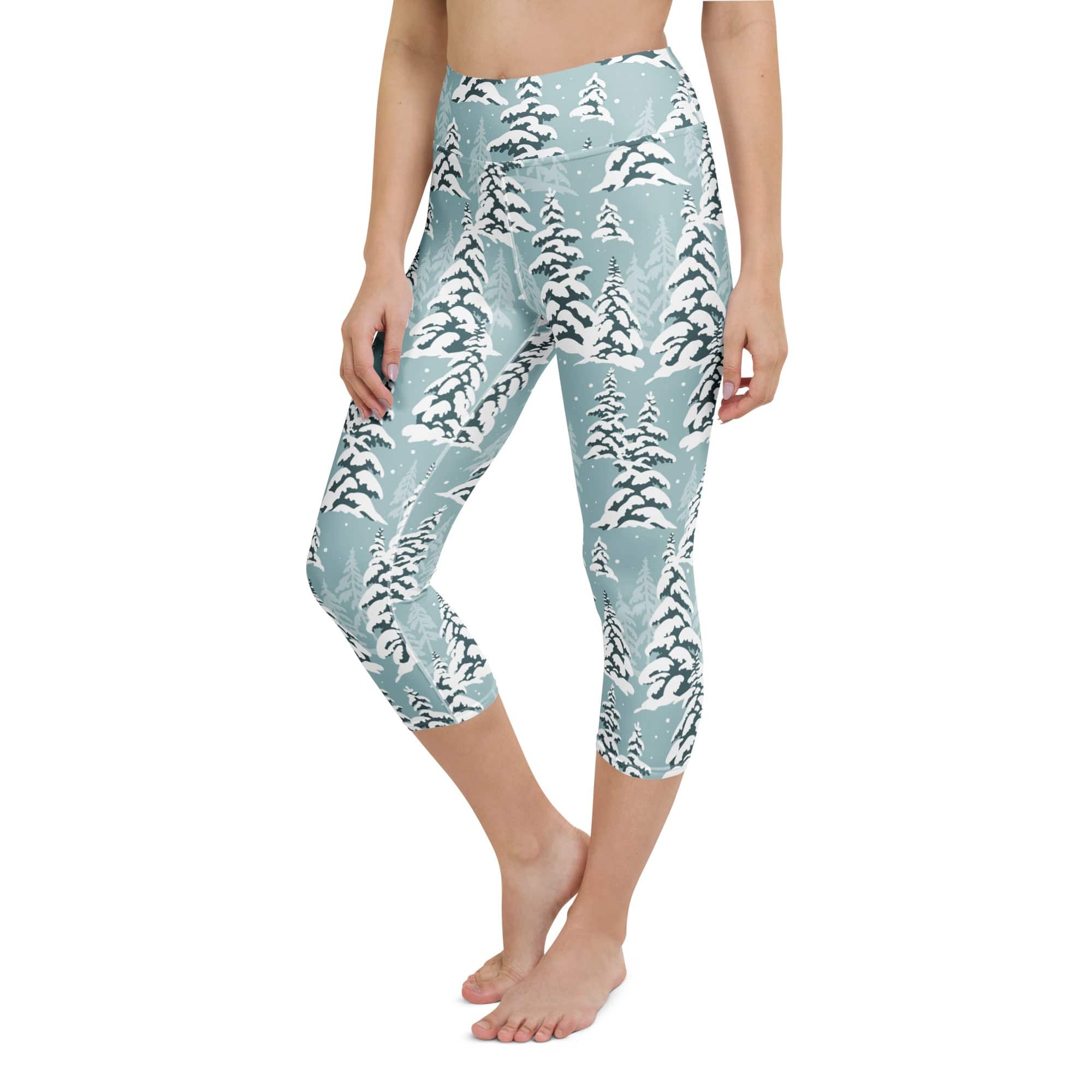 Snow-Covered Pines Yoga Capris