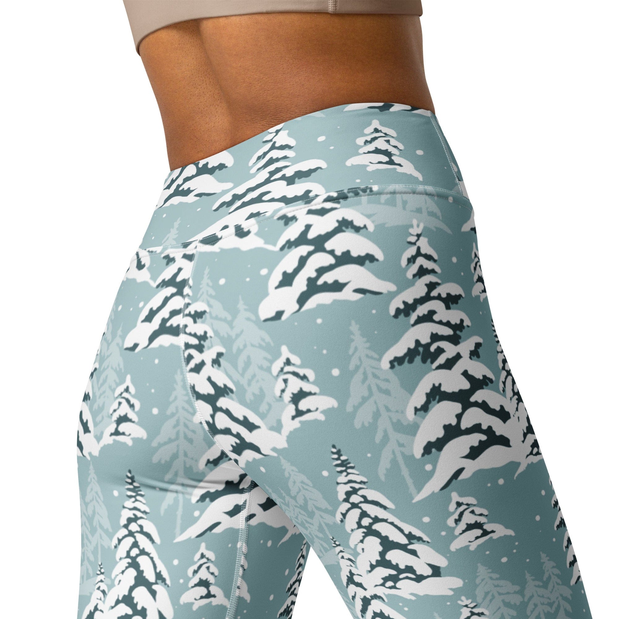 Snow-Covered Pines Yoga Leggings