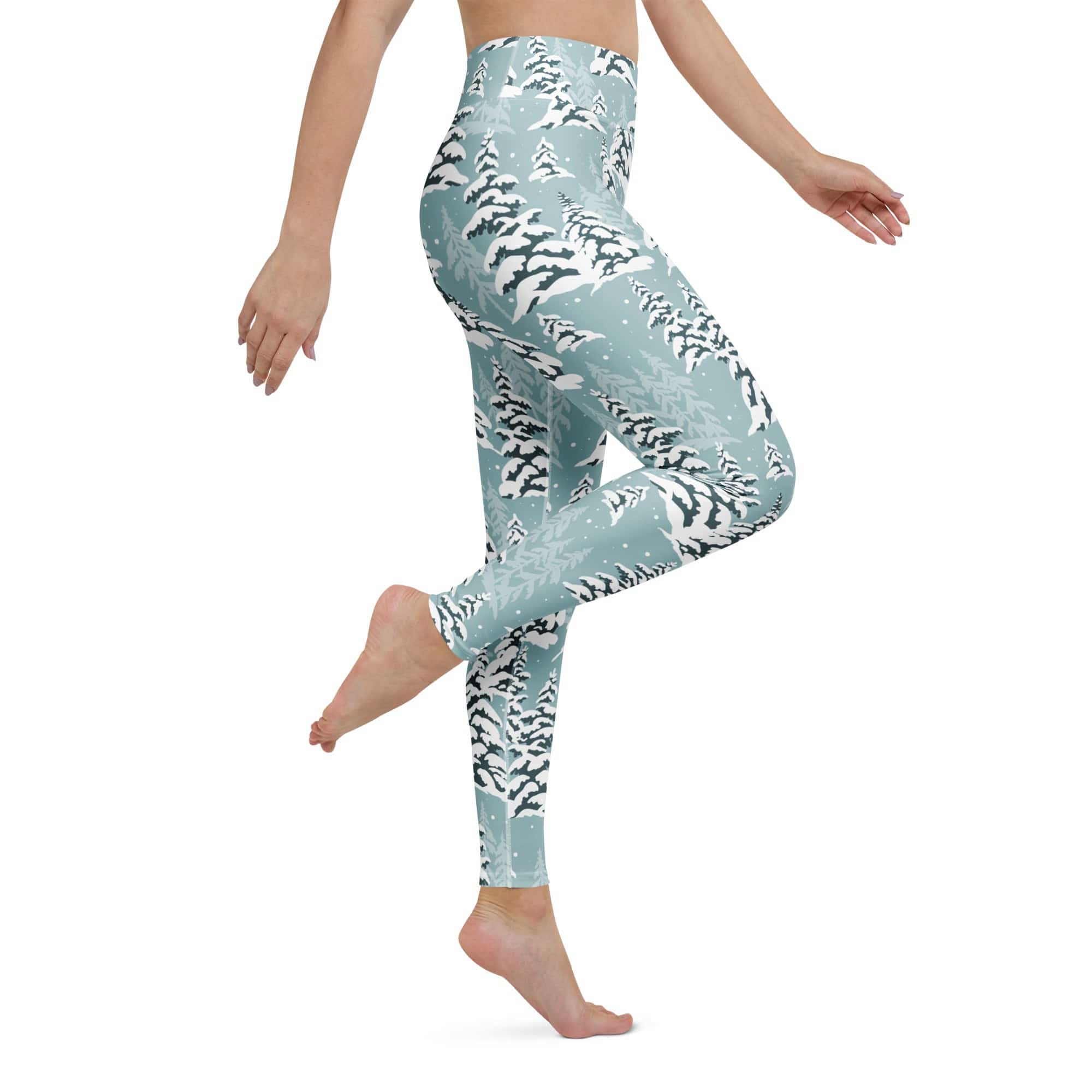 Snow-Covered Pines Yoga Leggings