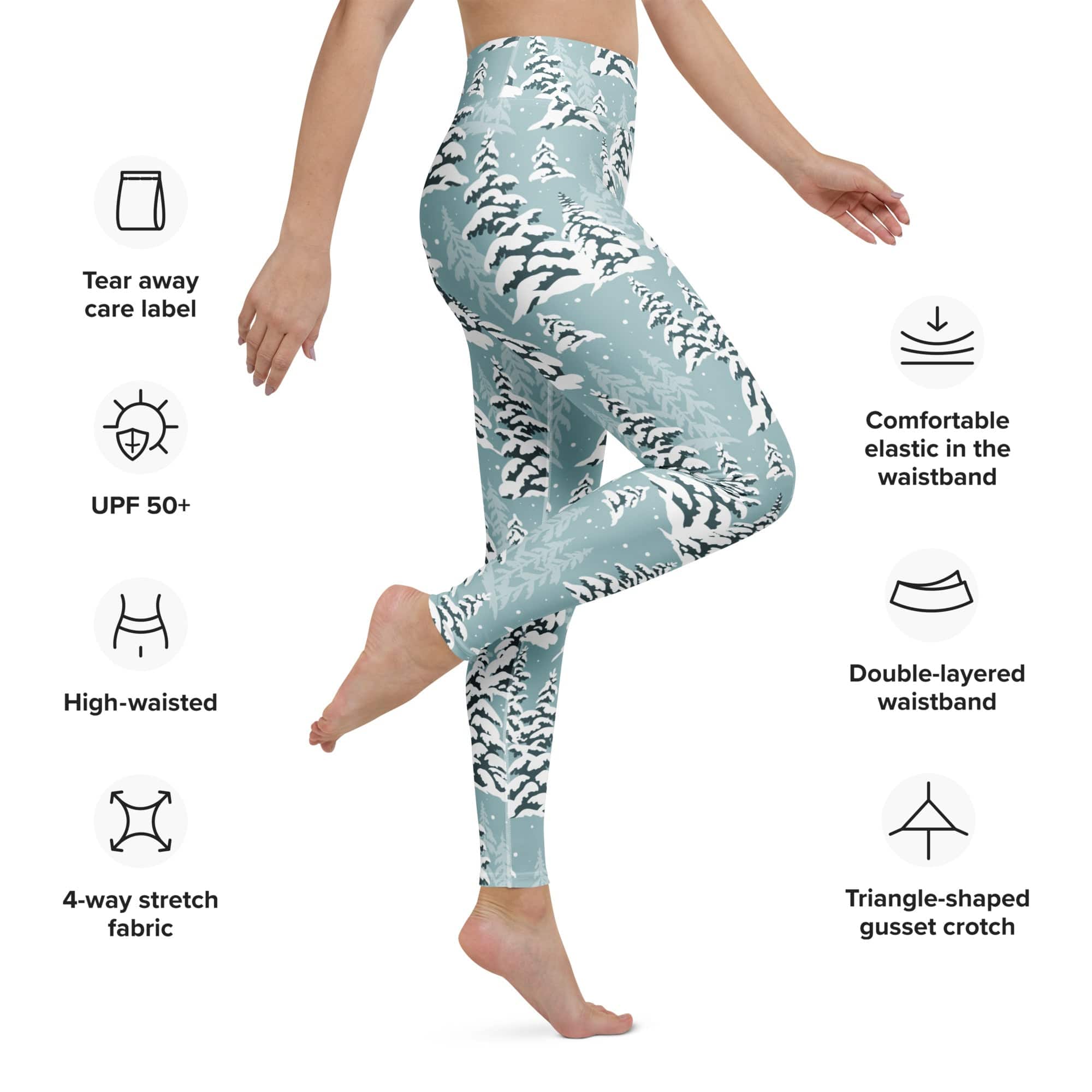 Snow-Covered Pines Yoga Leggings