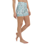 Snow-Covered Pines Yoga Shorts