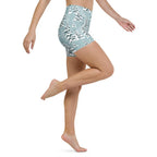 Snow-Covered Pines Yoga Shorts