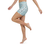 Snow-Covered Pines Yoga Shorts