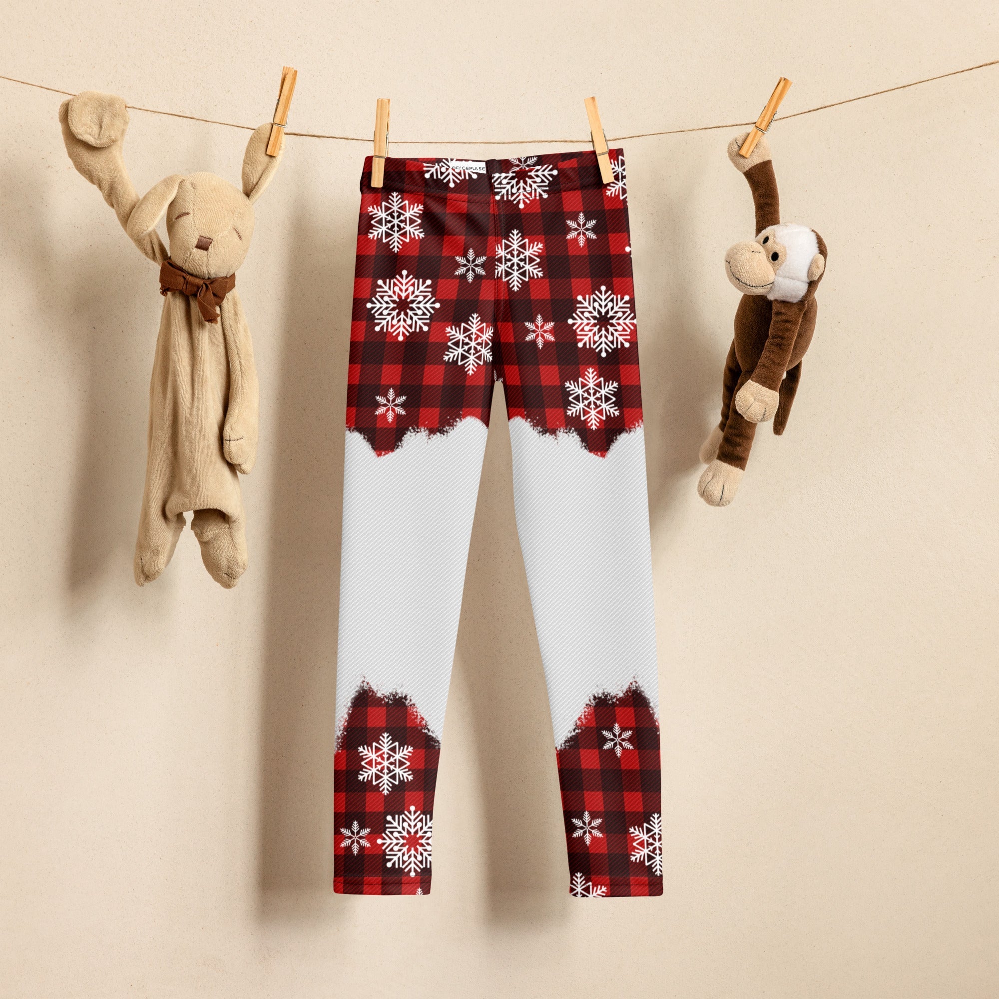 Snowy Plaid Perfection Kid's Leggings