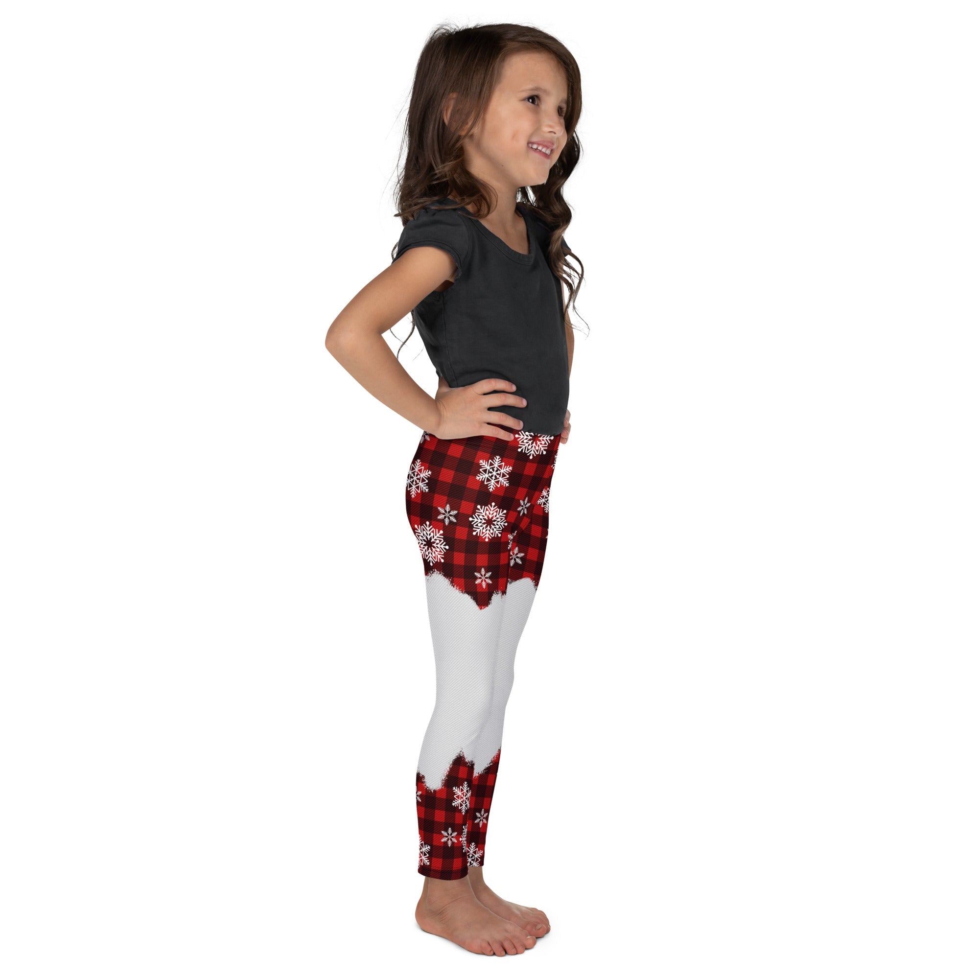 Snowy Plaid Perfection Kid's Leggings