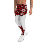 Snowy Plaid Perfection Men's Leggings