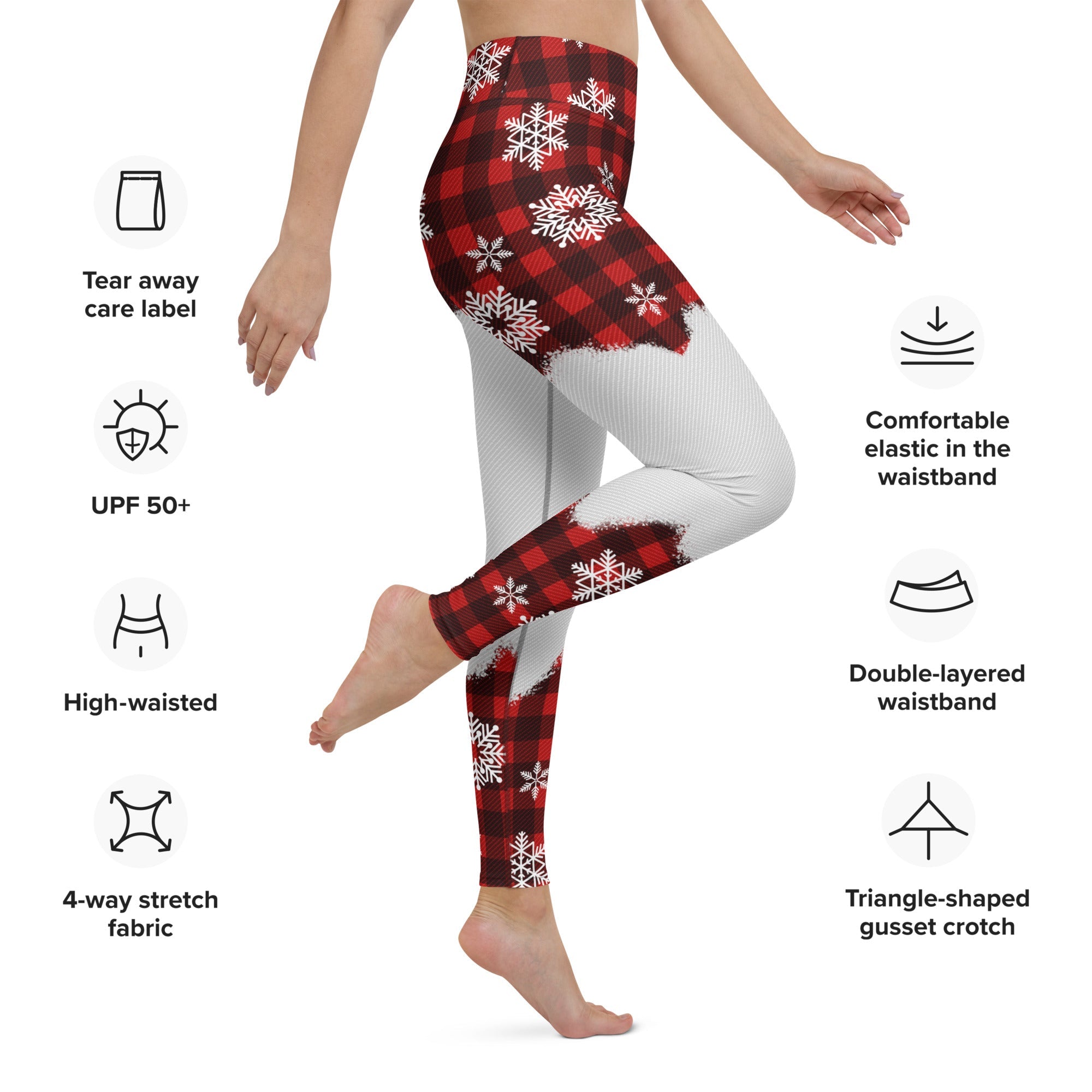 Snowy Plaid Perfection Yoga Leggings