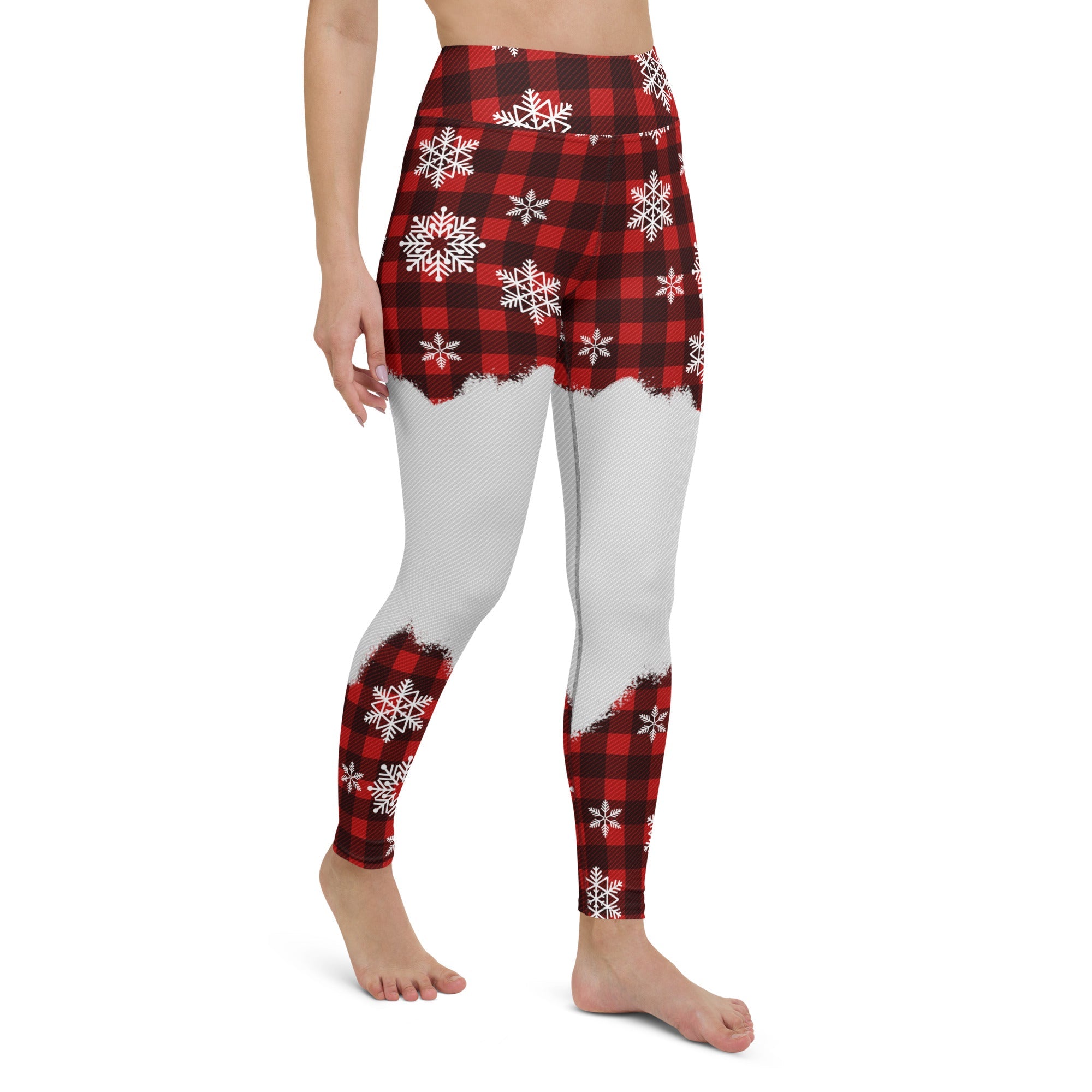 Snowy Plaid Perfection Yoga Leggings