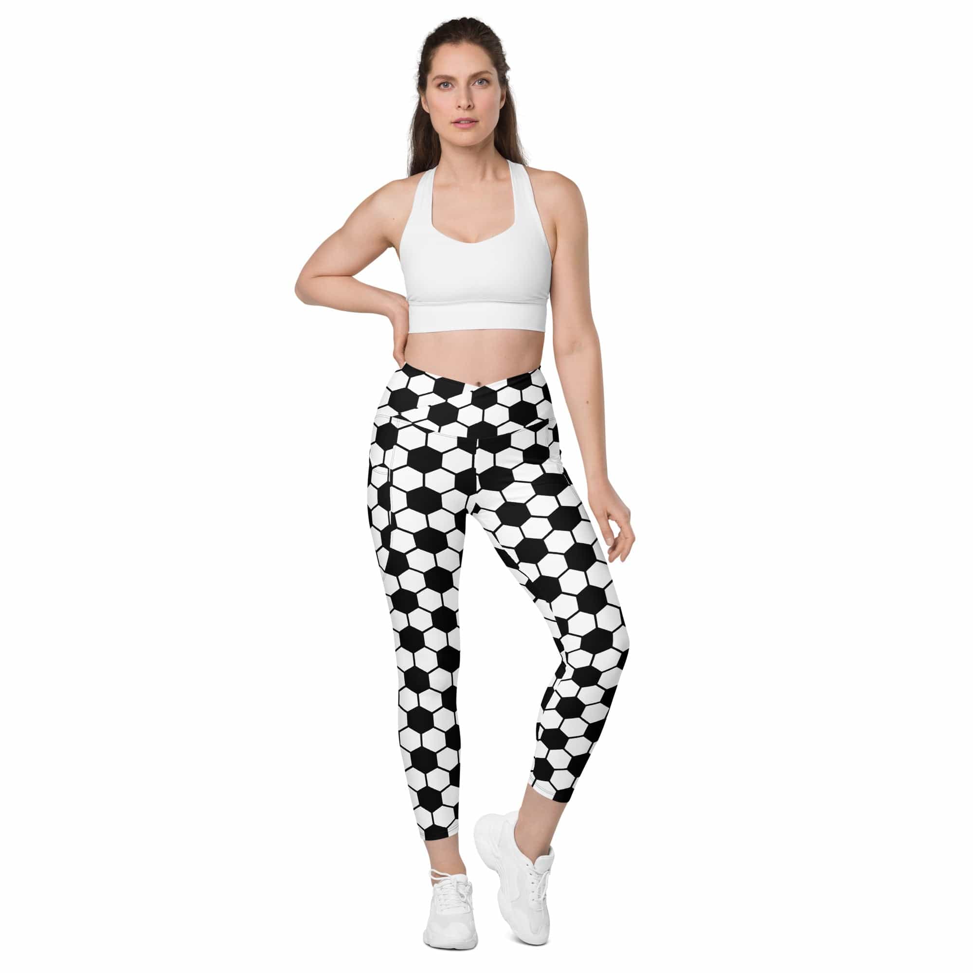 Soccer Crossover Leggings With Pockets