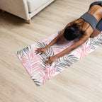 Soft Pink Tropical Yoga Mat