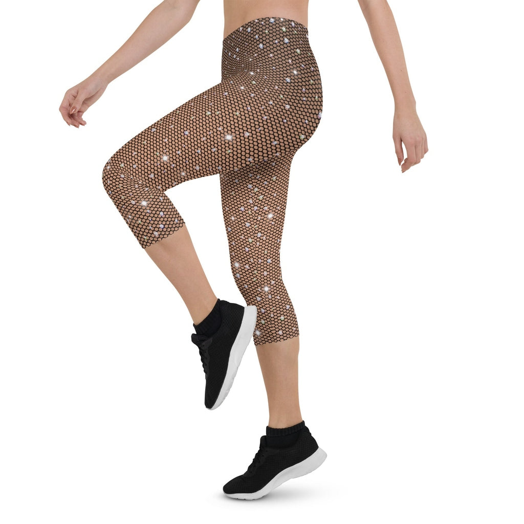 Sparkle Fishnet Capris