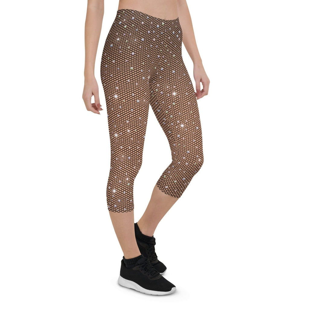 Sparkle Fishnet Capris
