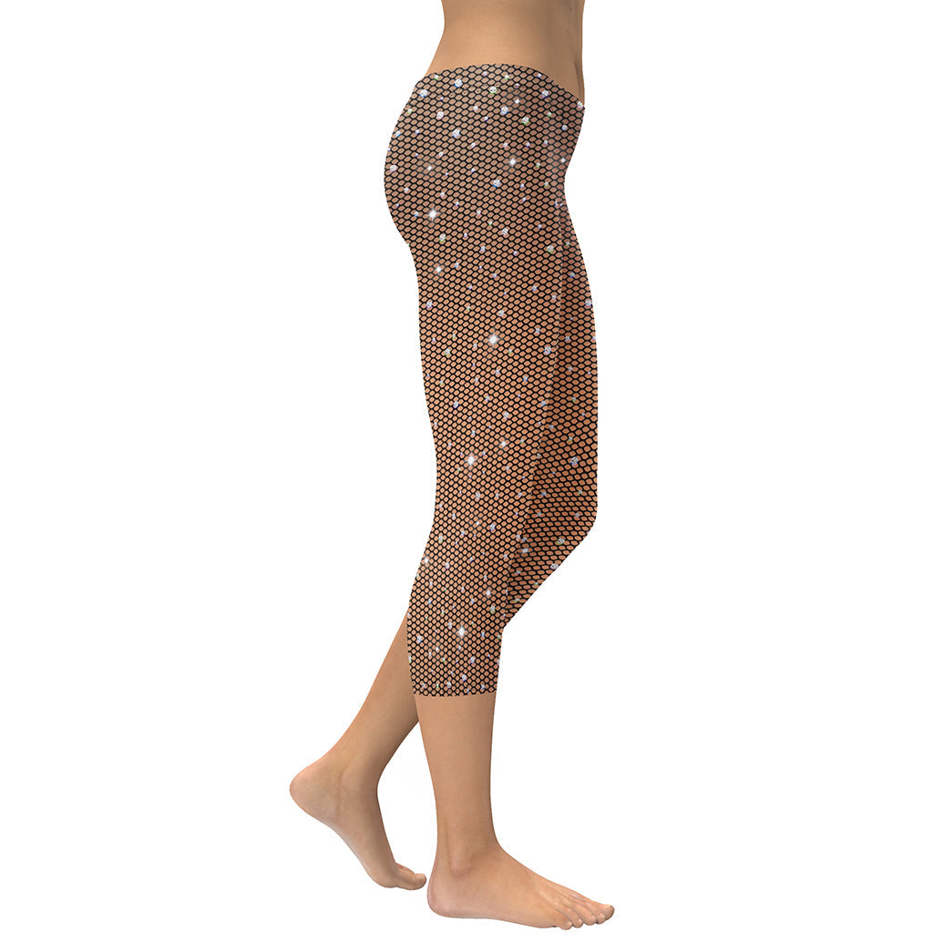 Sparkle Fishnet Capris