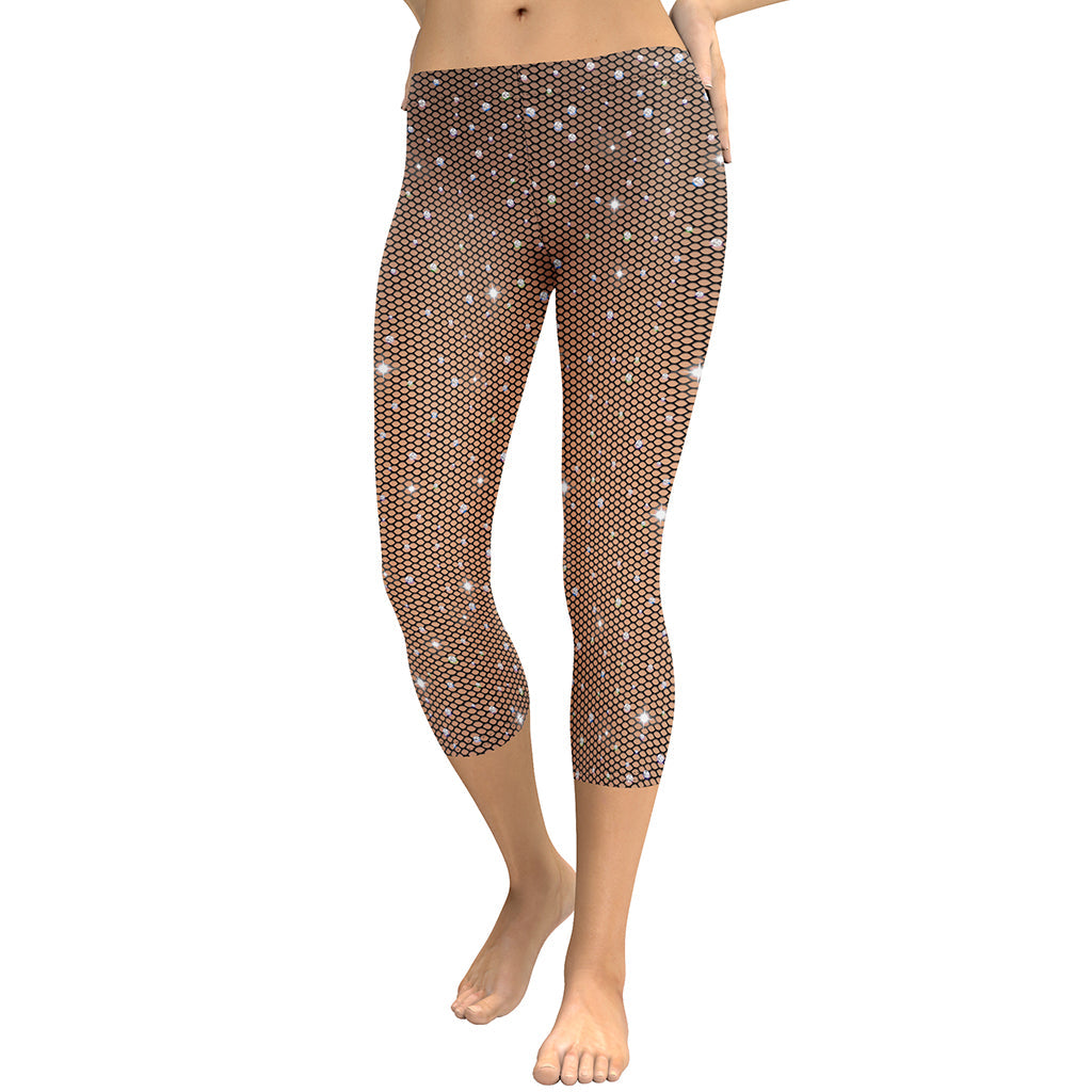 Sparkle Fishnet Capris