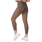 Sparkle Fishnet Crossover Leggings With Pockets