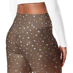 Sparkle Fishnet Flare Leggings