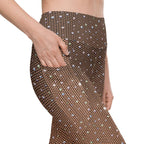 Sparkle Fishnet Leggings With Pockets