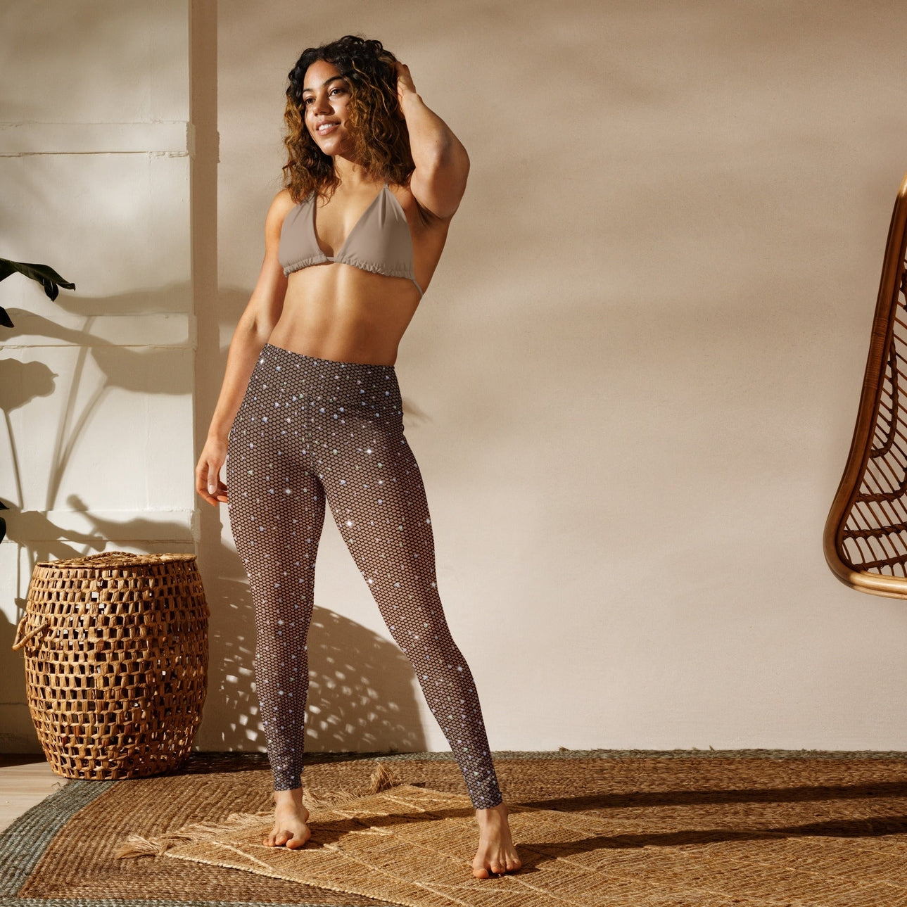 Sparkle Fishnet Yoga Leggings