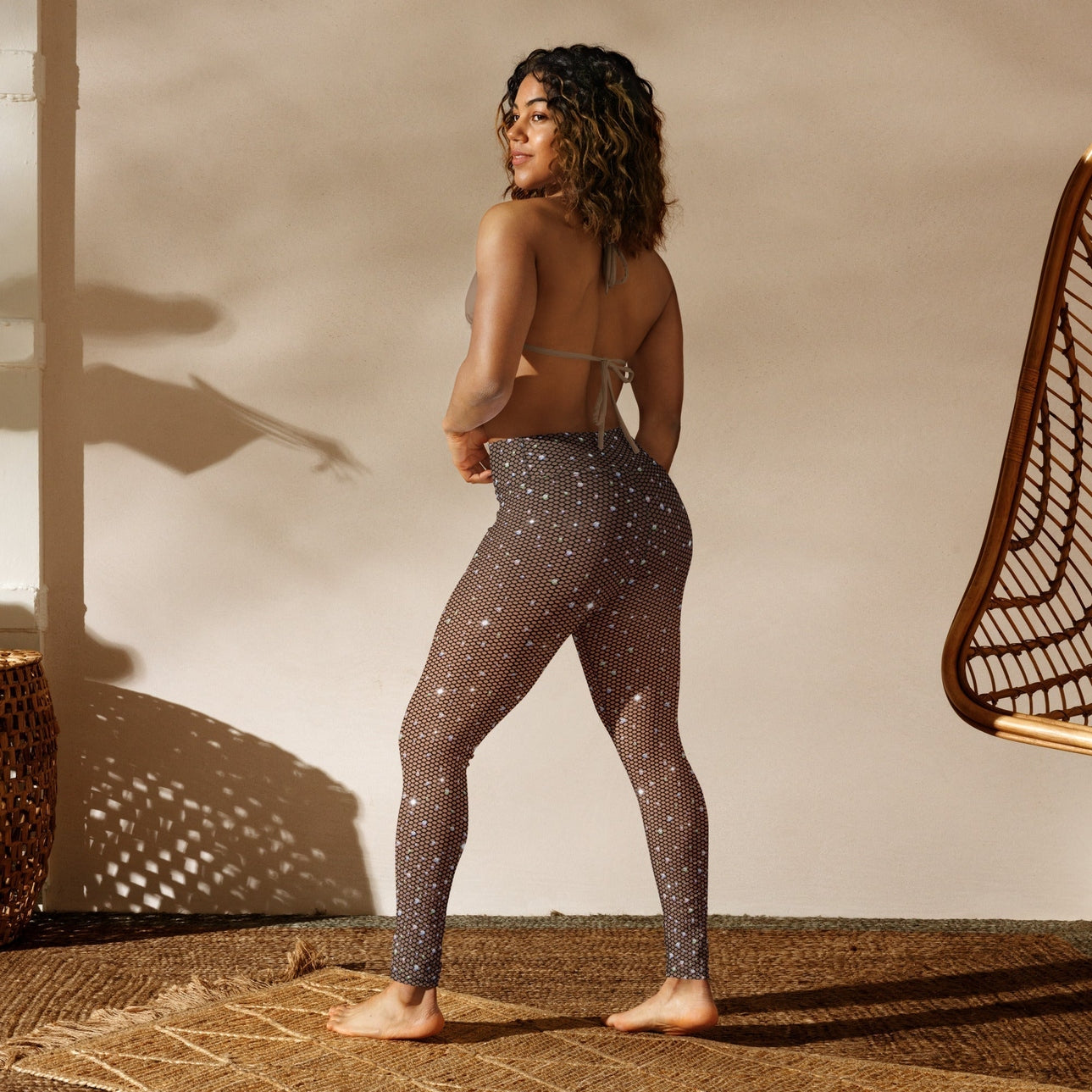 Sparkle Fishnet Yoga Leggings