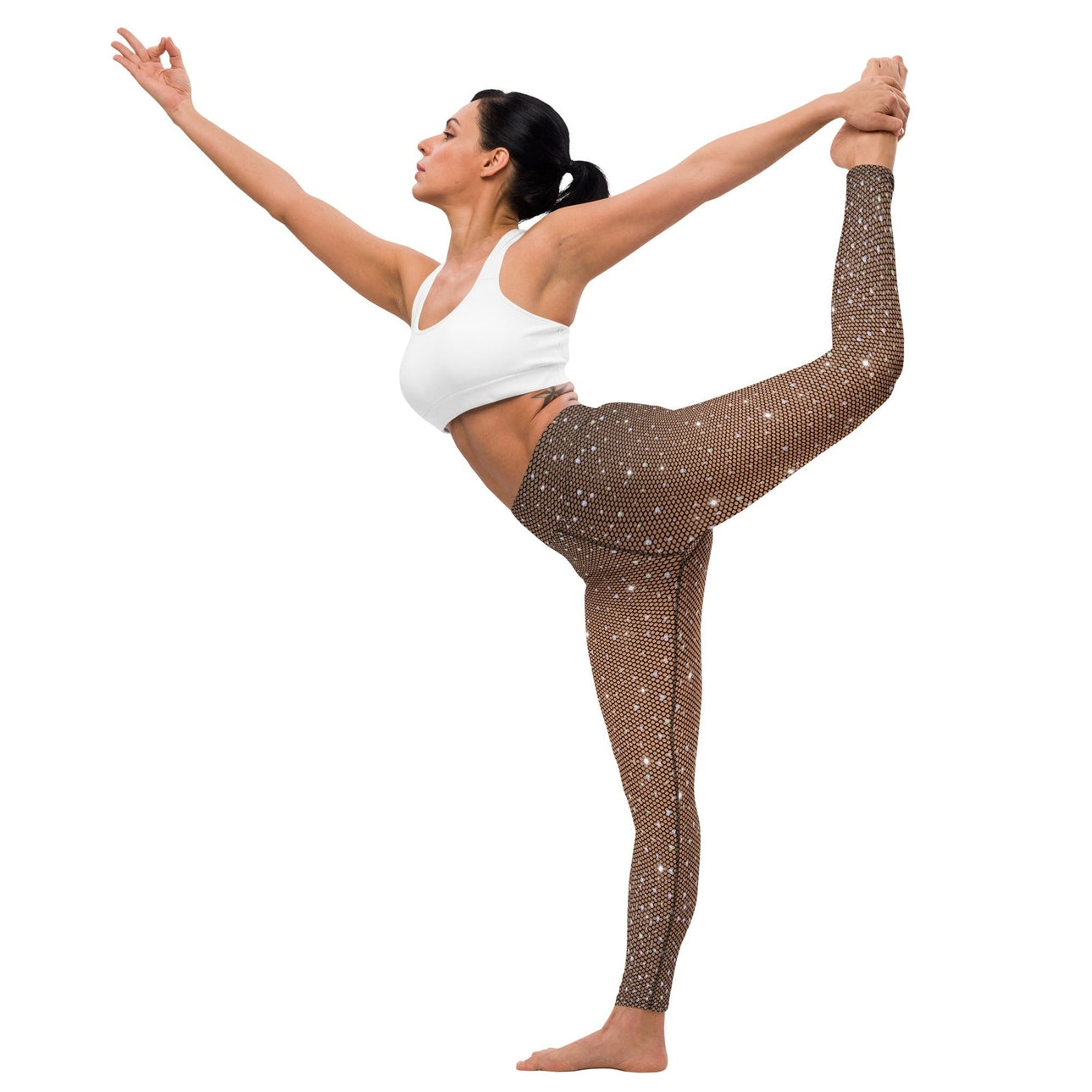 Sparkle Fishnet Yoga Leggings