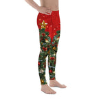 Sparkly Print Christmas Tree Men's Leggings