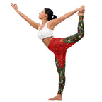 Sparkly Print Christmas Tree Yoga Leggings