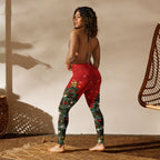 Sparkly Print Christmas Tree Yoga Leggings