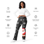 Sparkly Santa Print Flare Leggings