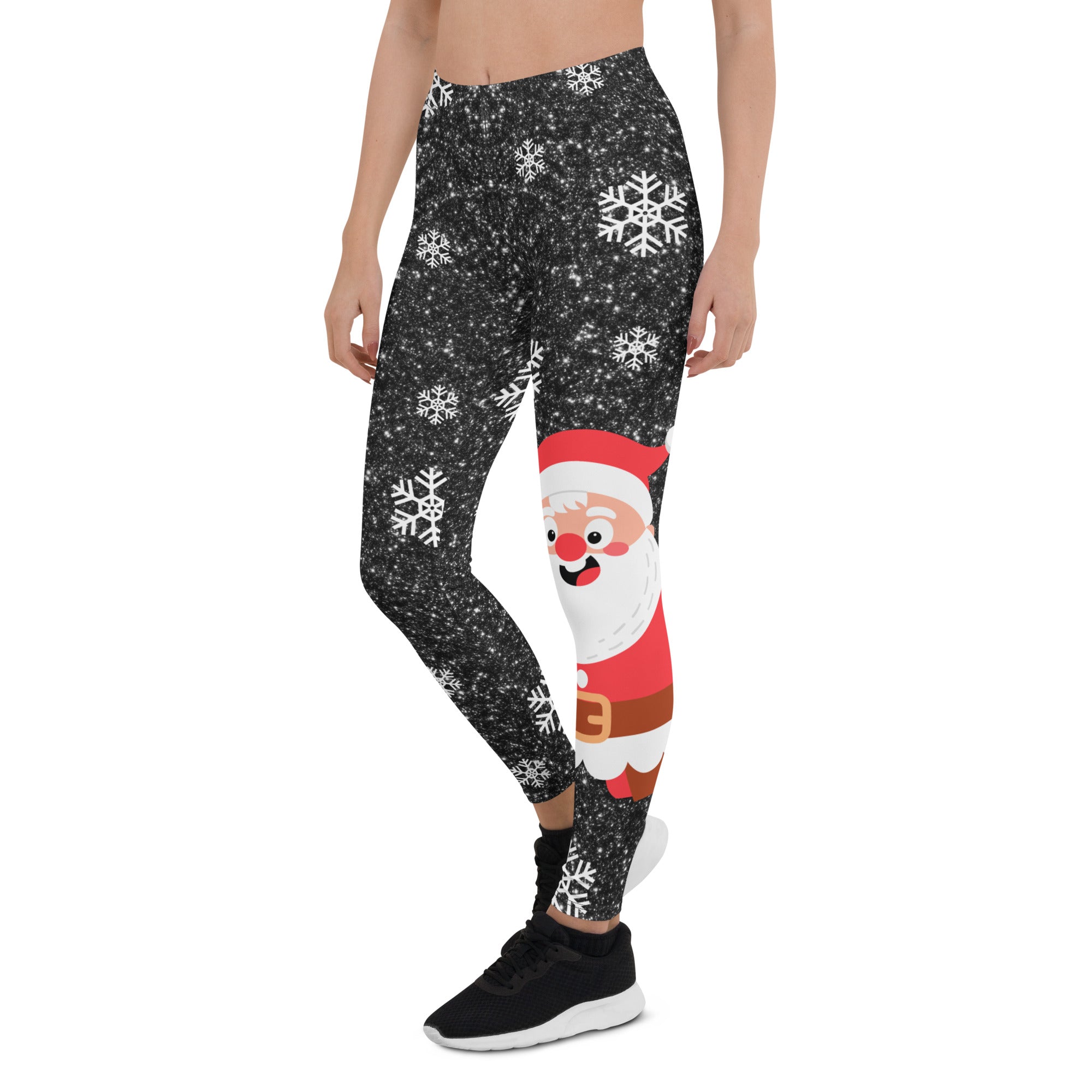 Sparkly Santa Print Leggings