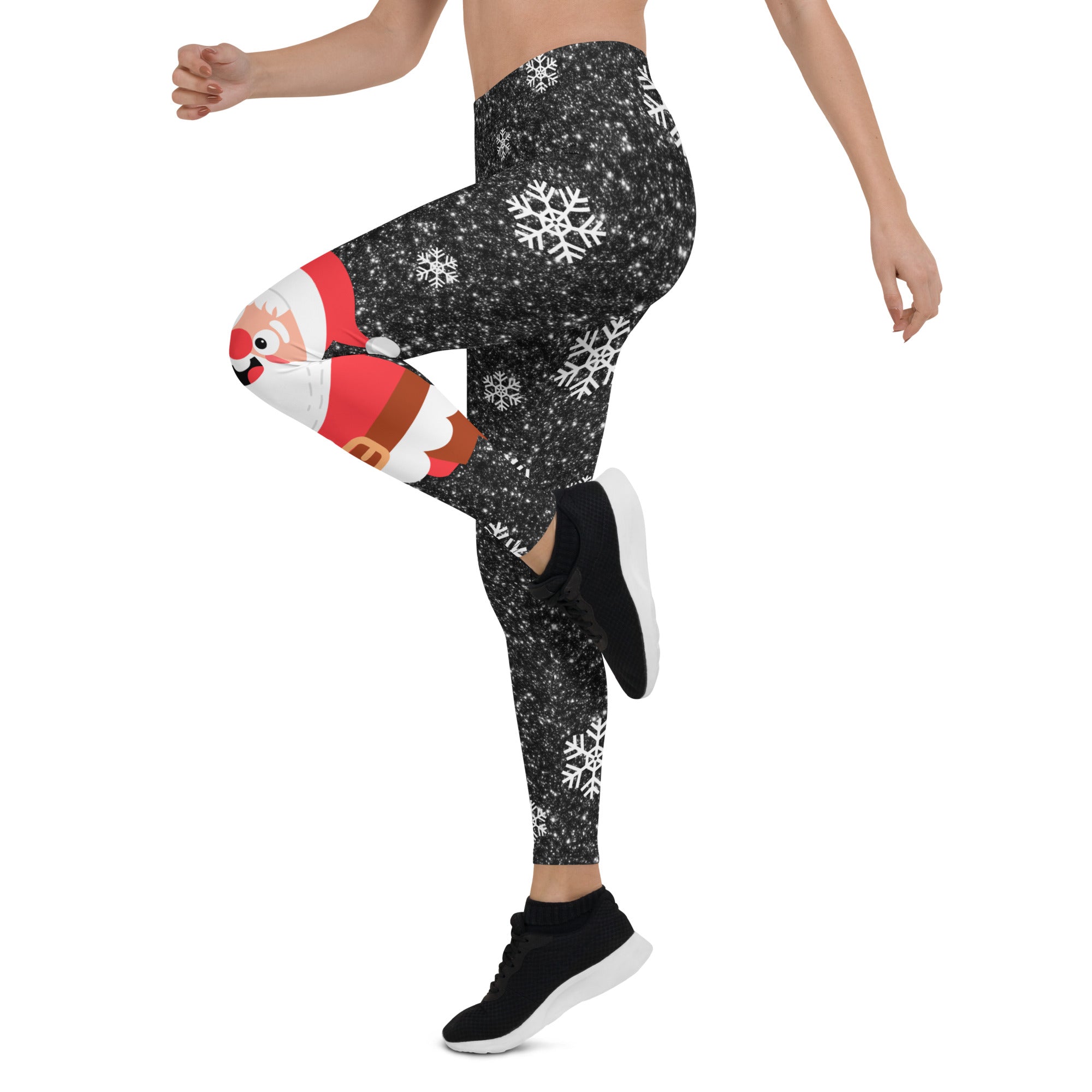 Sparkly Santa Print Leggings