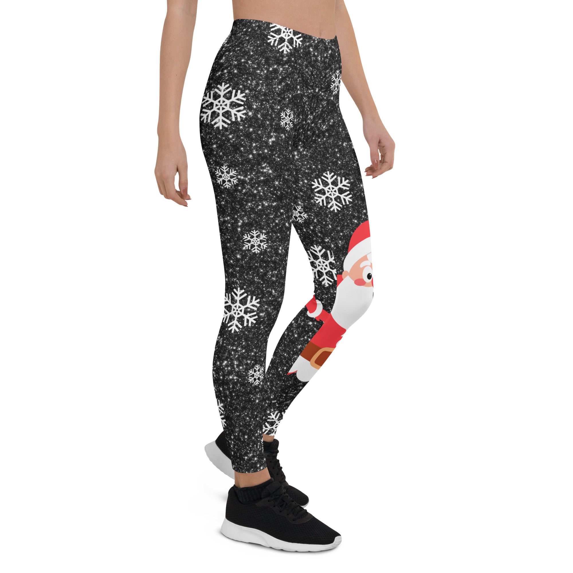 Sparkly Santa Print Leggings