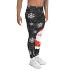 Sparkly Santa Print Men's Leggings