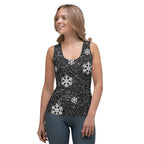 Sparkly Santa Print Tank Top