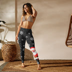 Sparkly Santa Print Yoga Leggings