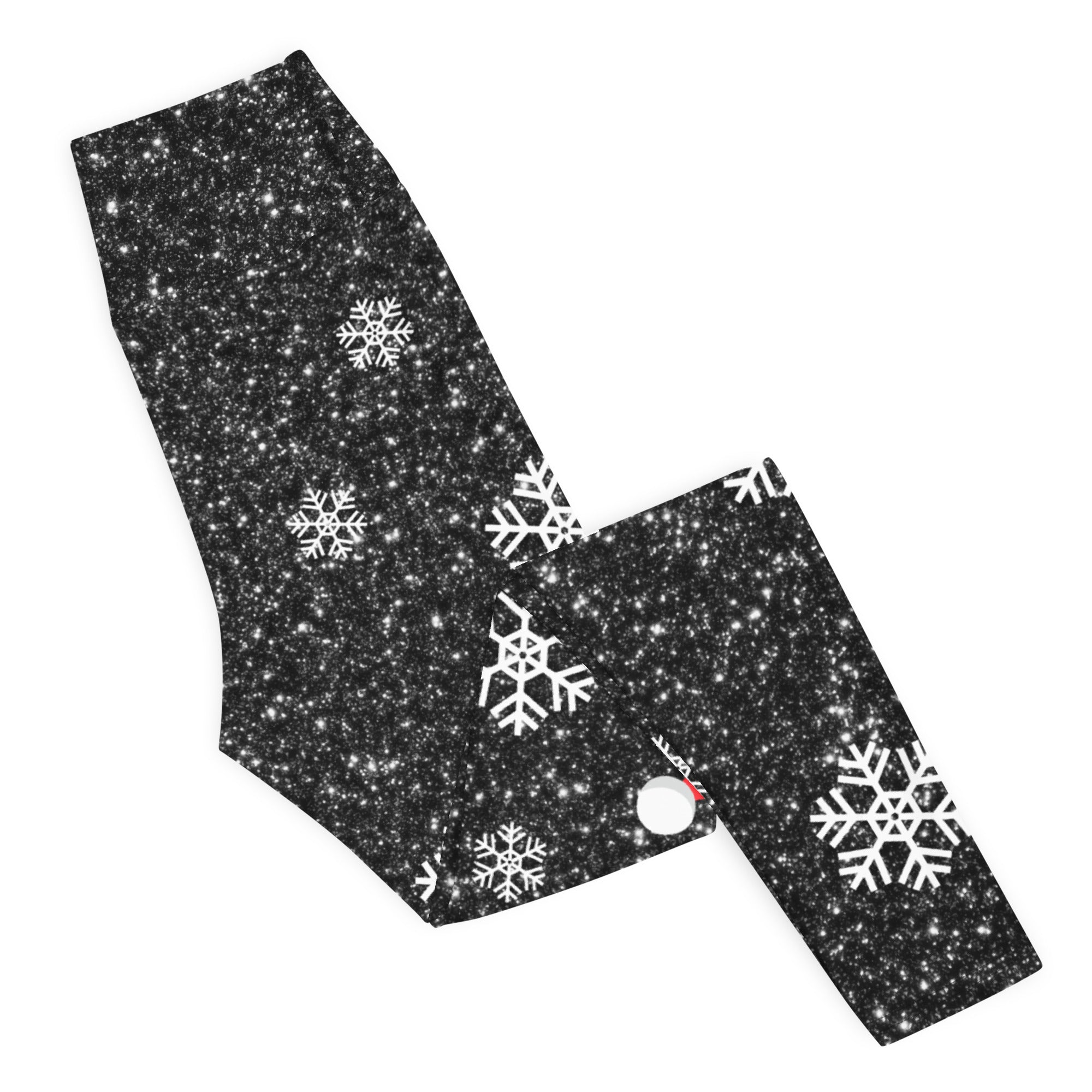 Sparkly Santa Print Yoga Leggings