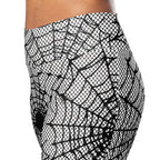 Spiderweb Fishnet Flare Leggings