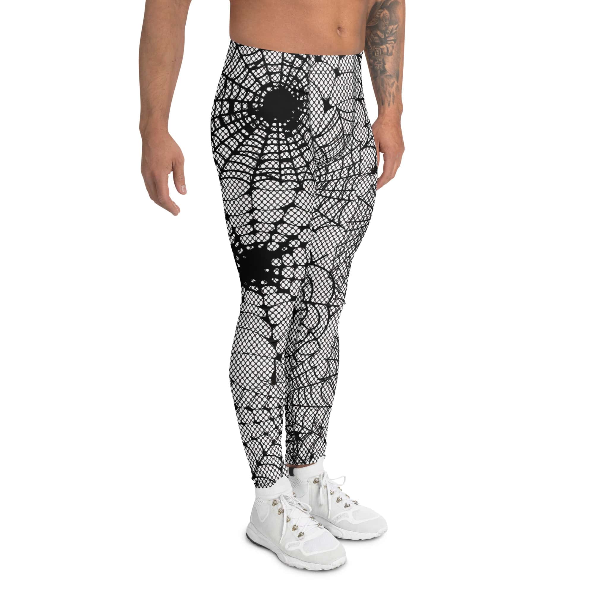 Spiderweb Fishnet Men's Leggings