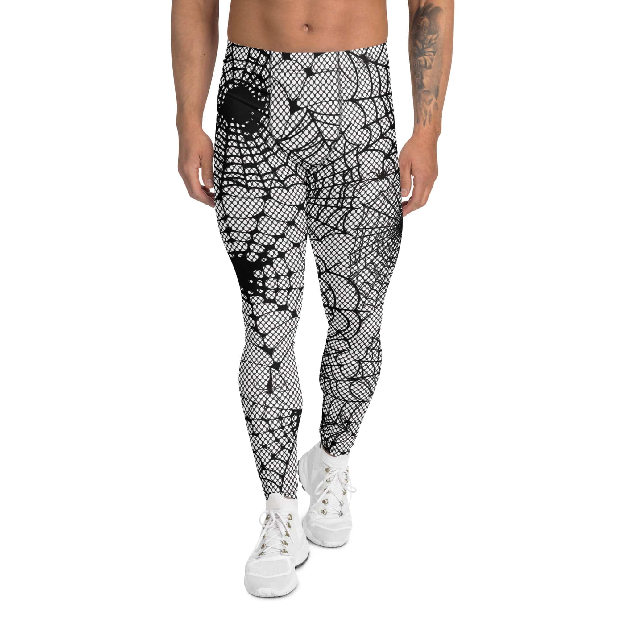 Spiderweb Fishnet Men's Leggings